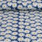 Preview: Baumwolljersey Margeriten blau weiß – FVJ